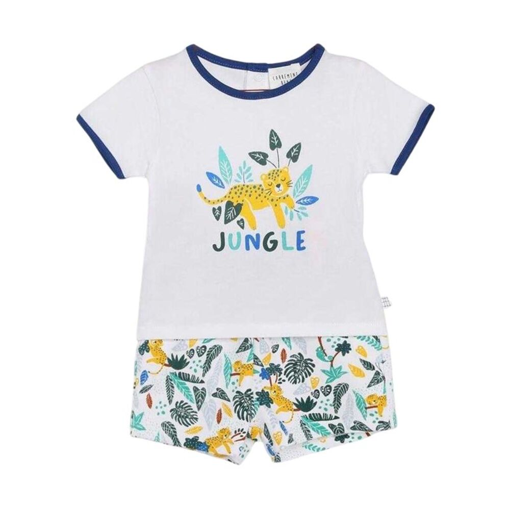Carrement Beau Baby Boys Shorts / White/Green